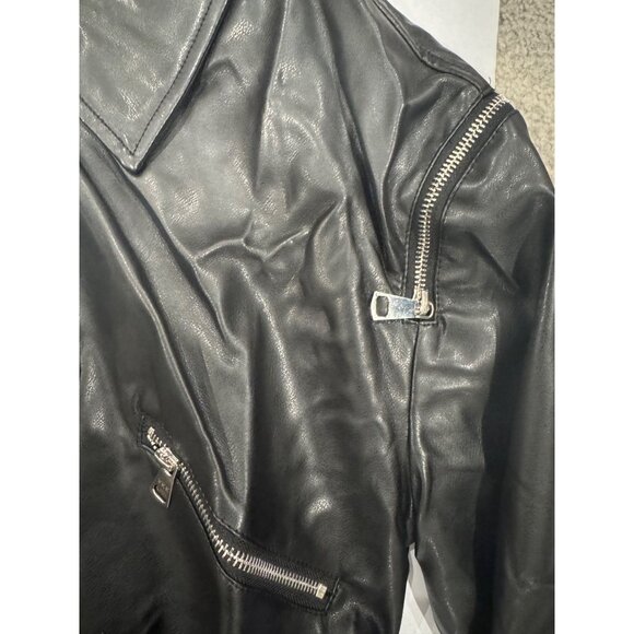 Akira Black Faux Leather Cropped Jacket - Picture 3 of 4